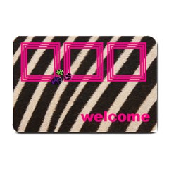 PINK AND ZEBRA - DOOR MAT - Small Doormat