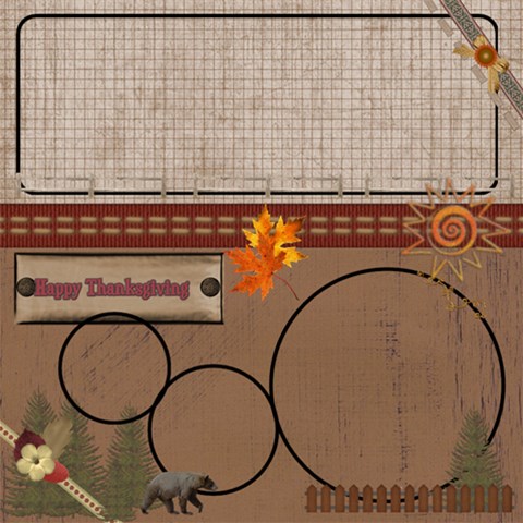 Fall Scrapbook Kit  By Wendi Giles 12 x12  Scrapbook Page - 2