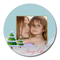 christmas - Collage Round Mousepad