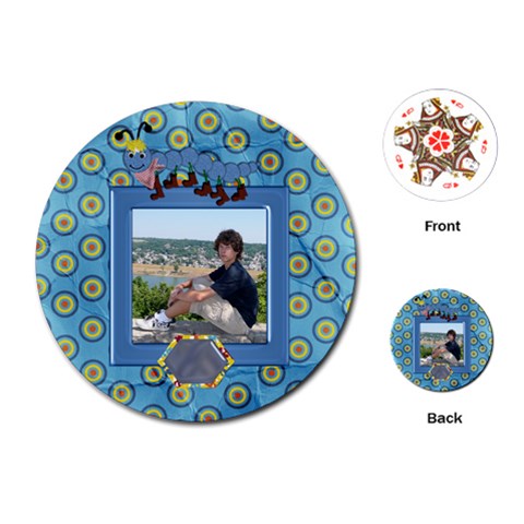 Silly Summer Fun Round Playing Cards By Lisa Minor Front