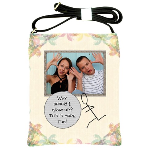 Why Should I Grow Up? Shoulder Sling Bag By Lil Front