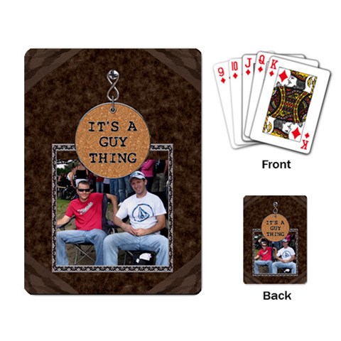 It s A Guy Thing Playing Cards By Lil Back