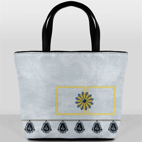 Ella In Blue Bucket Bag By Lisa Minor Back