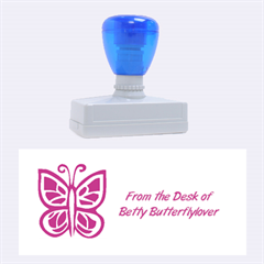 Butterfly name stamp - Rubber Stamp (Large)