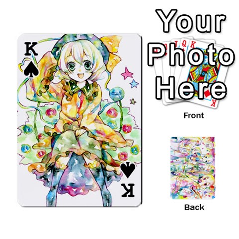 King Touhou Watercolor Deck By Herpan Derpan Front - SpadeK