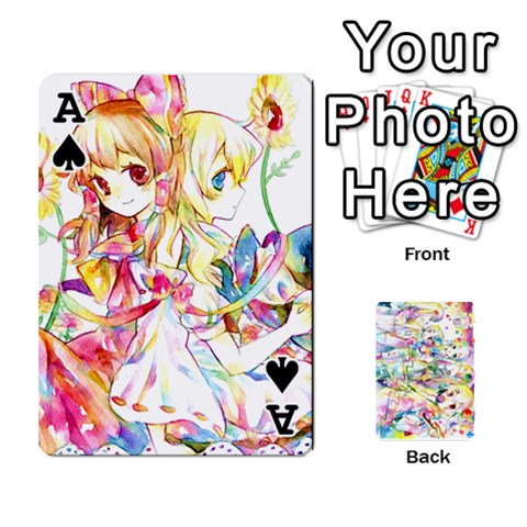 Ace Touhou Watercolor Deck By Herpan Derpan Front - SpadeA