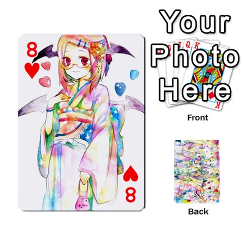 Touhou Watercolor Deck By Herpan Derpan Front - Heart8