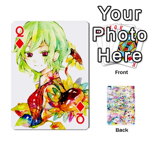 Queen Touhou Watercolor Deck By Herpan Derpan Front - DiamondQ