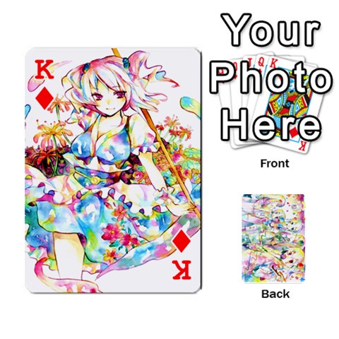 King Touhou Watercolor Deck By Herpan Derpan Front - DiamondK