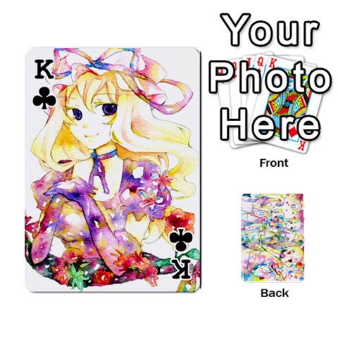 King Touhou Watercolor Deck By Herpan Derpan Front - ClubK