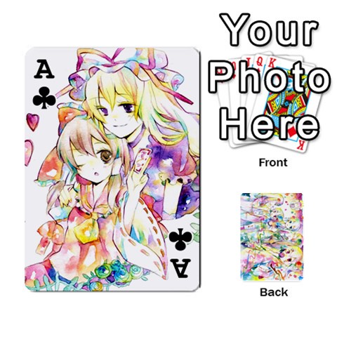 Ace Touhou Watercolor Deck By Herpan Derpan Front - ClubA