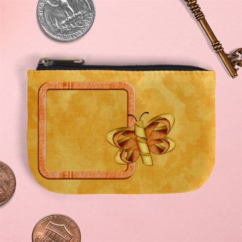 Tangerine Breeze Coin Bag By Lisa Minor Front