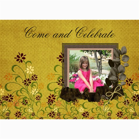 Tangerine Breeze Card 1 By Lisa Minor 7 x5  Photo Card - 2