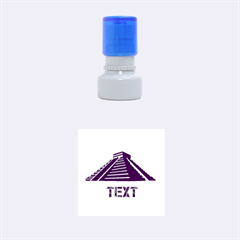 travel stamp - Rubber Stamp Round (Small)