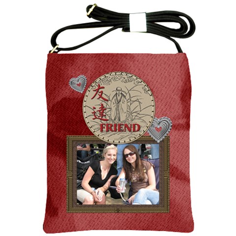 Friend Red Shoulder Sling Bag By Lil Front