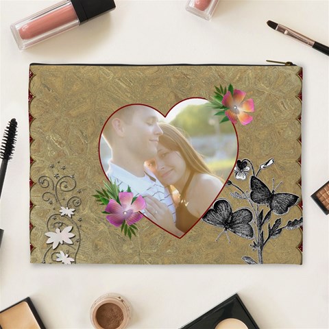 Beautiful Love Xl Cosmetic Bag By Lil Back