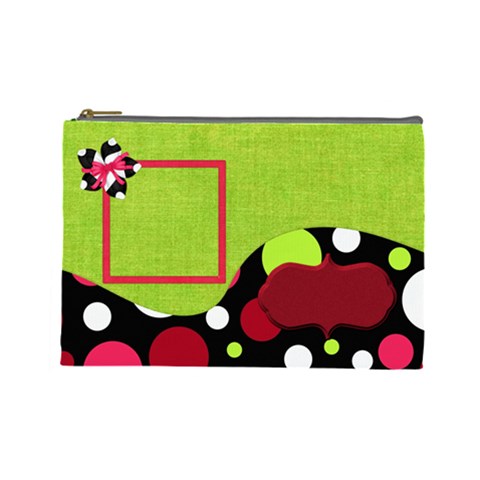 Cherry Slush Large Cosmetic Bag By Lisa Minor Front