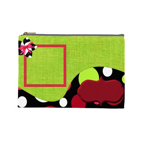 Cherry Slush Large Cosmetic Bag By Lisa Minor Front