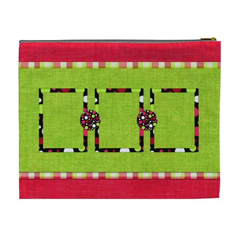 Cherry Slush Xl Cosmetic Bag By Lisa Minor Back