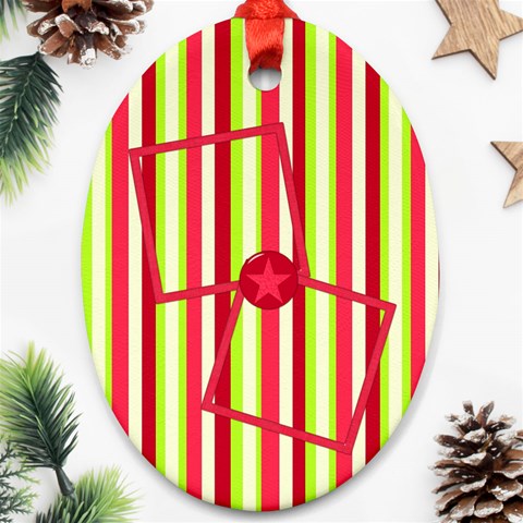 Cherry Slush Oval Ornament 1 By Lisa Minor Front
