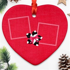 Cherry Slush Heart Ornament - Ornament (Heart)