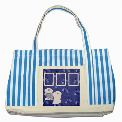 Boy Blessing Striped Tote By Lisa Minor Front