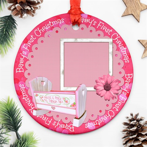 Girl Blessing Baby s First Christmas Ornament By Lisa Minor Front