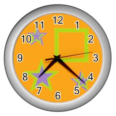 Little star - Wall Clock (Silver)