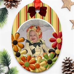 Tangerine Breeze Oval Ornament 2 - Ornament (Oval)