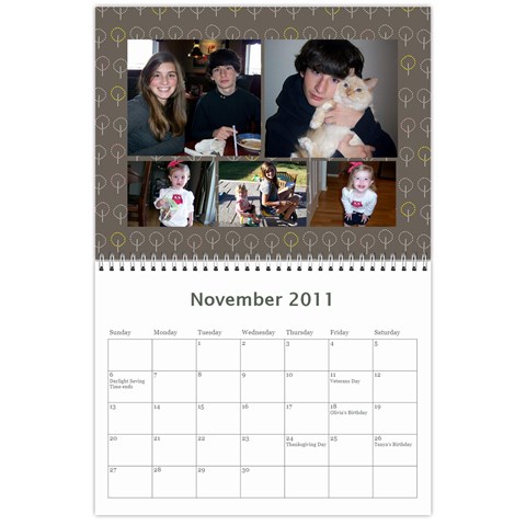2011 Hunnell Calendar By Susan Nov 2011