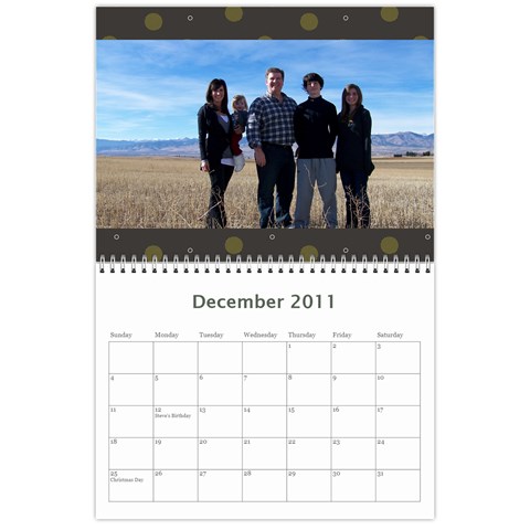 2011 Hunnell Calendar By Susan Dec 2011