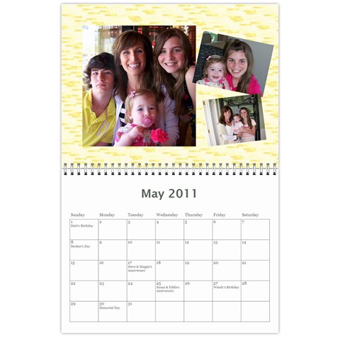 2011 Hunnell Calendar By Susan May 2011