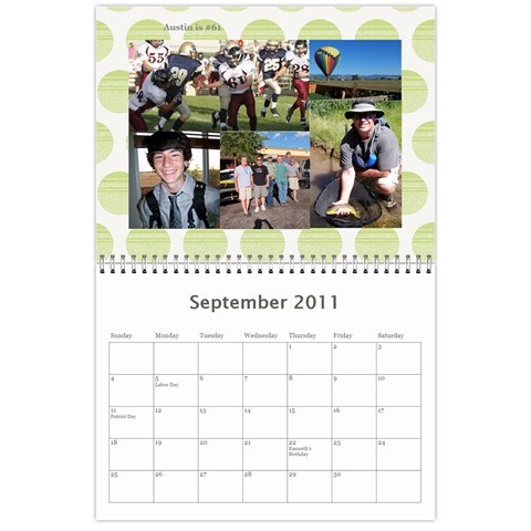 2011 Hunnell Calendar By Susan Sep 2011