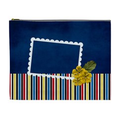 XL- Blue and Stripes - Cosmetic Bag (XL) XL- Blue and Stripes - Cosmetic Bag (XL)