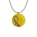 Autism Awareness-button necklace - 1  Button Necklace