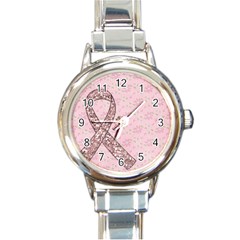 Breast Cancer Awareness-watch - Round Italian Charm Watch