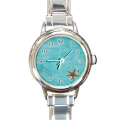 Beach - Italian charm watch - Round Italian Charm Watch