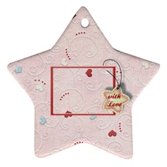 With love - pink - Ornament (Star)