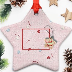 With love - pink - Ornament (Star)