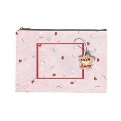 With love - pink - Cosmetic Bag (Large)