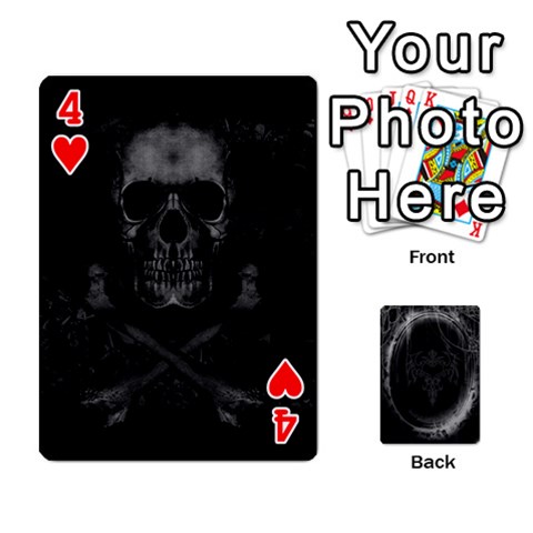 Goth Playin Cards By Brad Front - Heart4