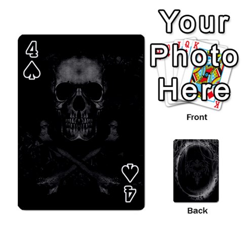 Goth Playin Cards By Brad Front - Spade4