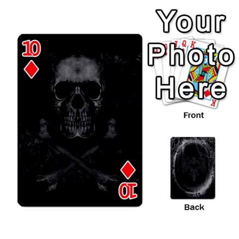 Goth Playin Cards By Brad Front - Diamond10