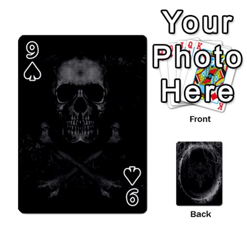 Goth Playin Cards By Brad Front - Spade9