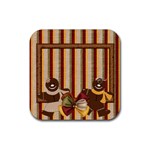 Gingy Holiday Coaster 1 - Rubber Square Coaster (4 pack)