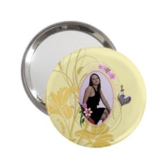 Pretty Yellow Handbag Mirror - 2.25  Handbag Mirror