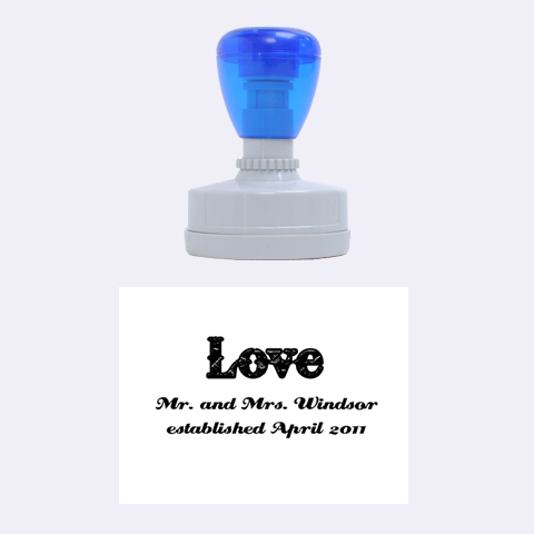 Love Mr And Mrs  Stamp By Patti And Michelle 1.88 x1.37  Stamp
