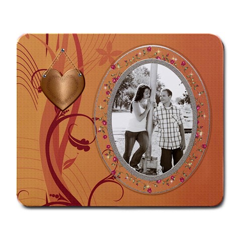 Pretty Copper Large Mousepad By Lil Front