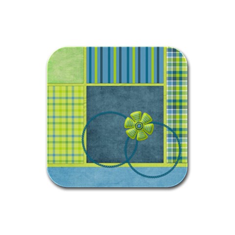 Bluegrass Square Coaster Set 1 By Lisa Minor Front