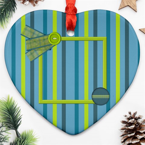 Bluegrass Boy Heart Ornament 1 By Lisa Minor Front